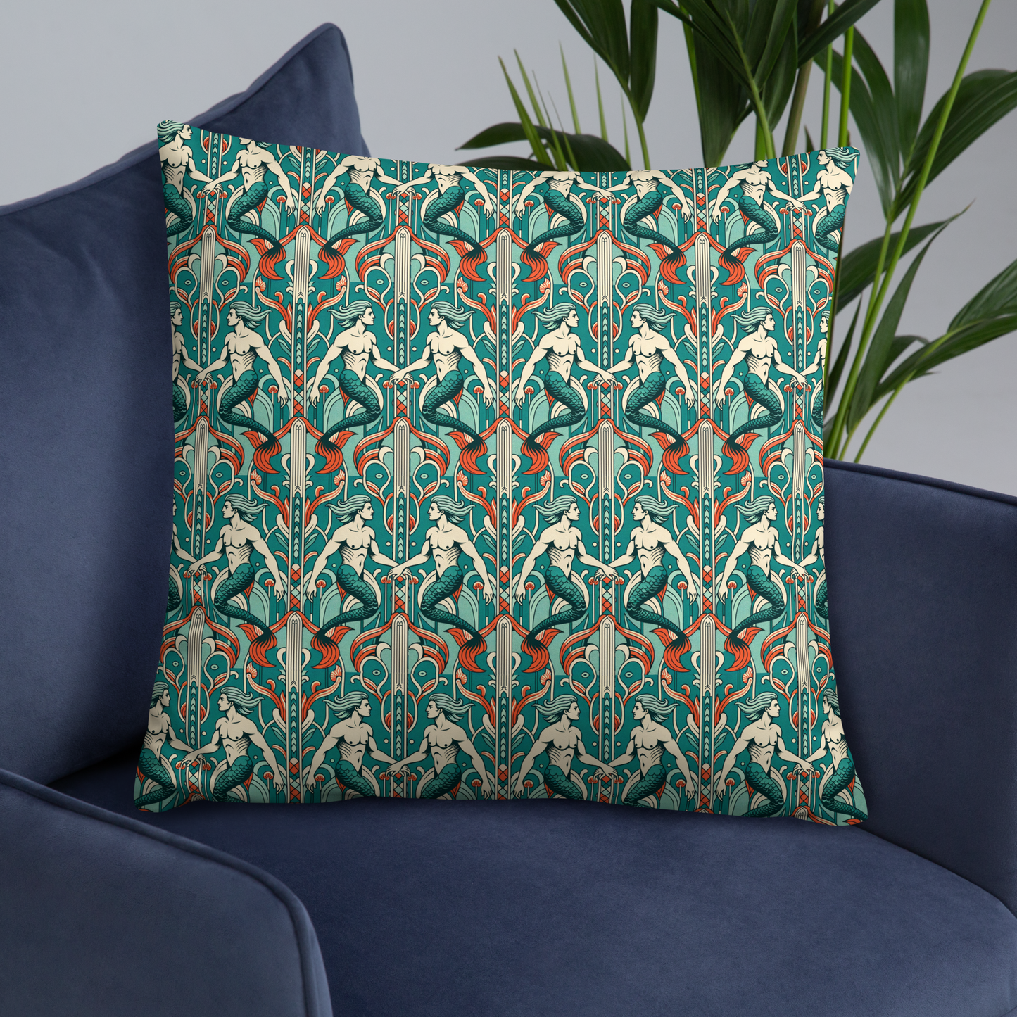 Merman 22x22 Basic Pillow