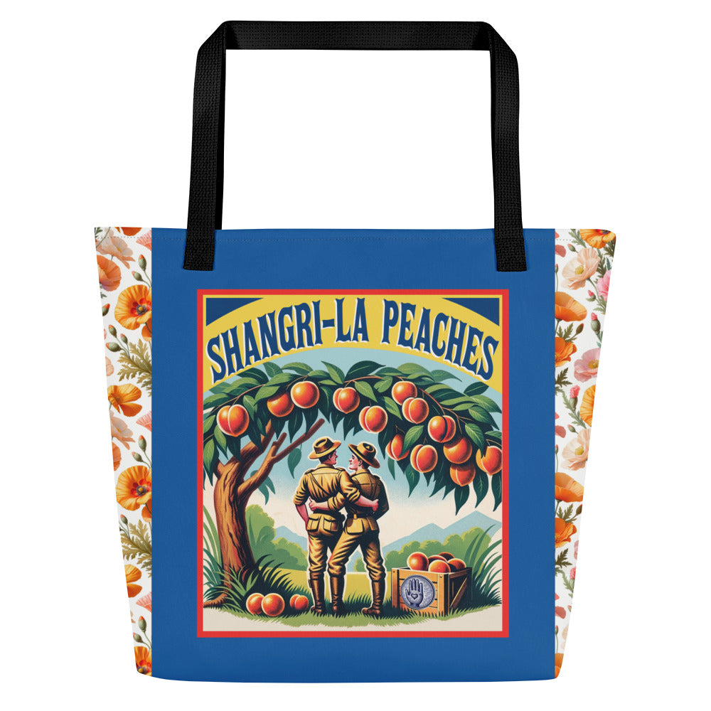 Fruit Labels All-Over Print Large Tote Bag