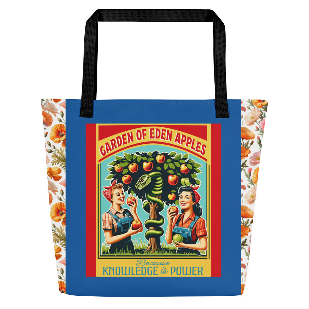 Fruit Labels All-Over Print Large Tote Bag