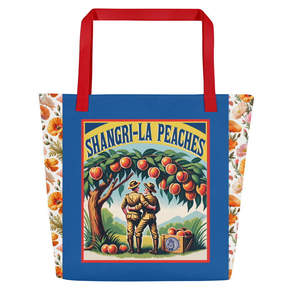 Fruit Labels All-Over Print Large Tote Bag