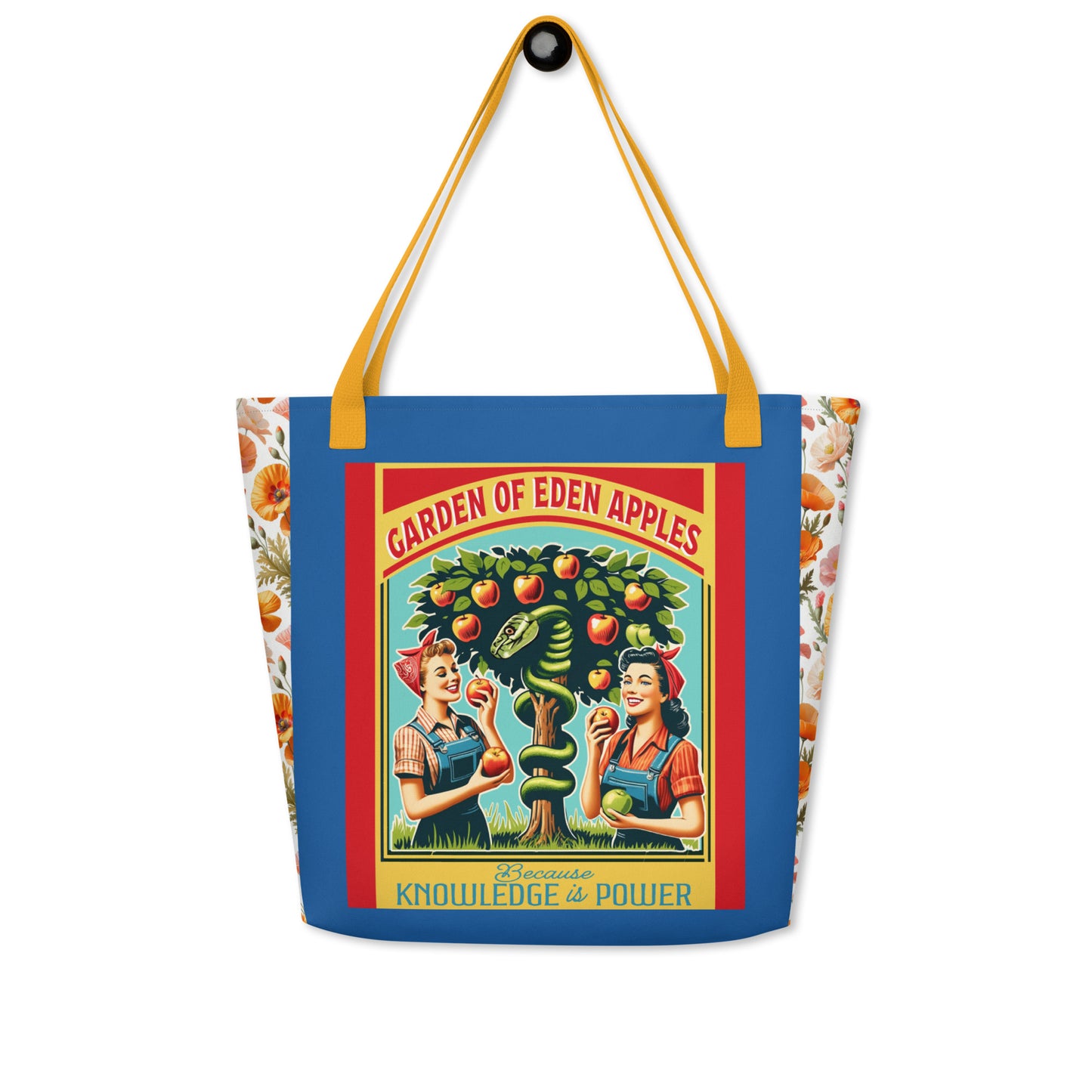 Fruit Labels All-Over Print Large Tote Bag