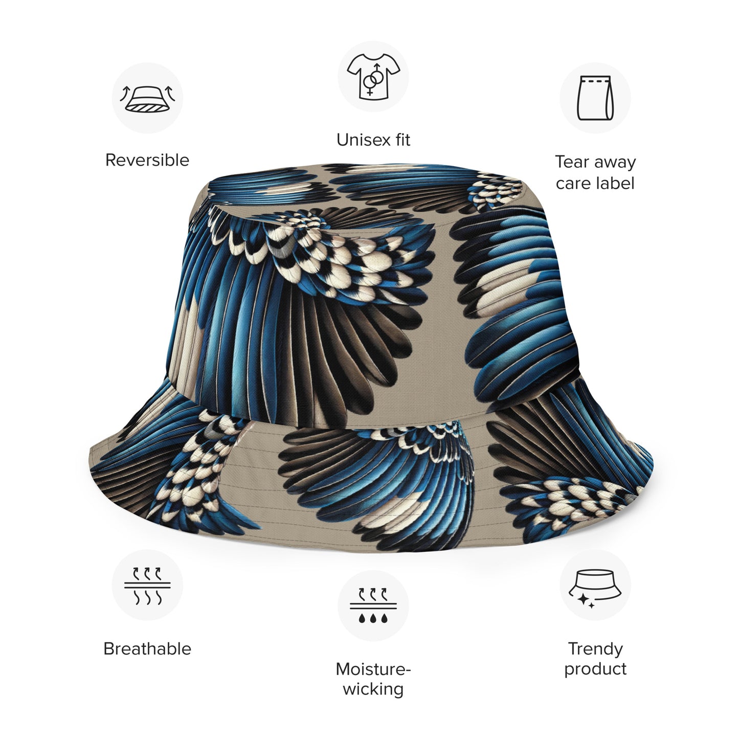 Plummage Reversible Bucket Hat