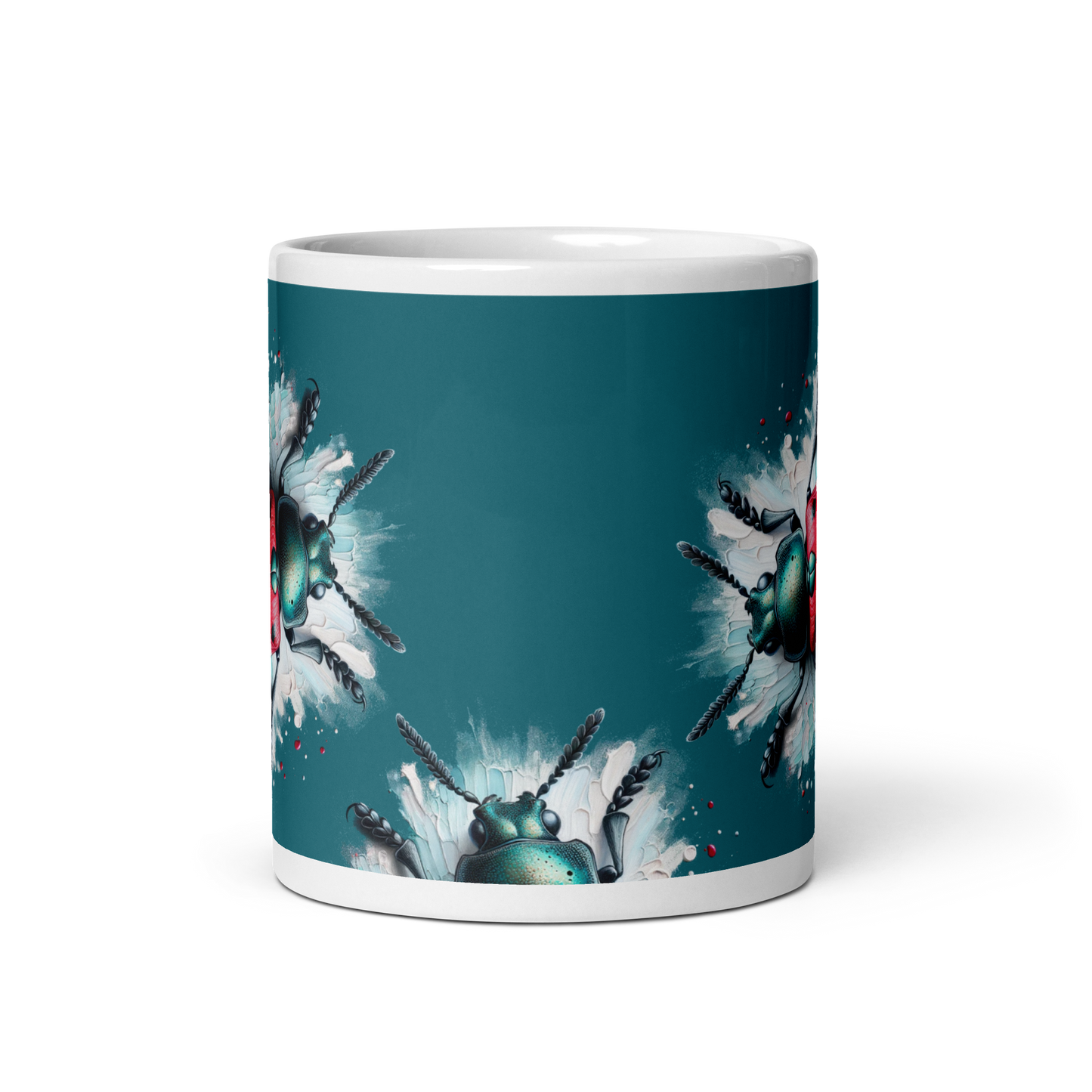 Beetle Juice 1 White glossy mug