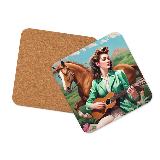 Clementine 1 Cork-back coaster