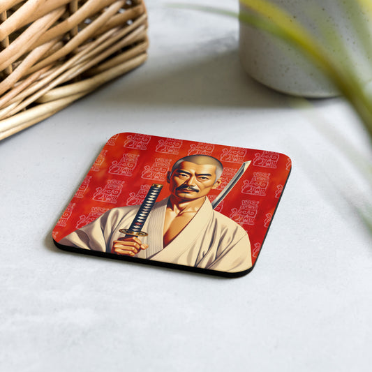 KB Man From Okinawa Cork-back coaster