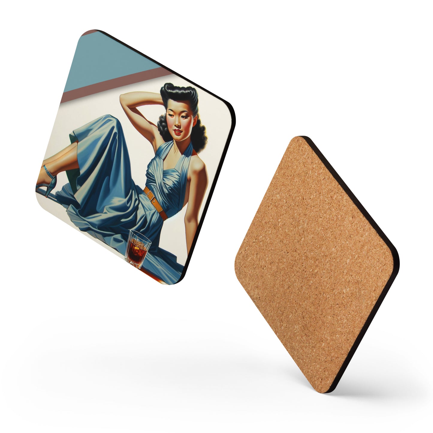 Cocktail Cutie 2 Cork-back coaster