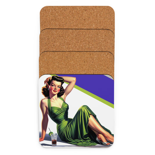 Cocktail Cutie 5 Cork-back coaster