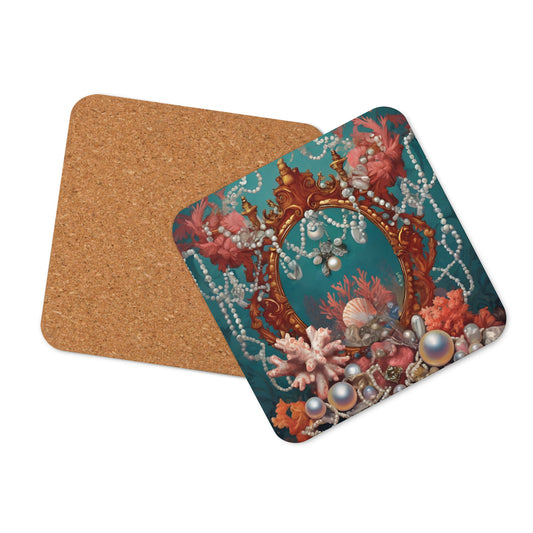 Coral Gems 1 Cork-back coaster