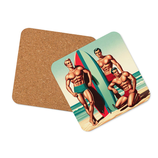 Surf Bros 3 Cork-back coaster