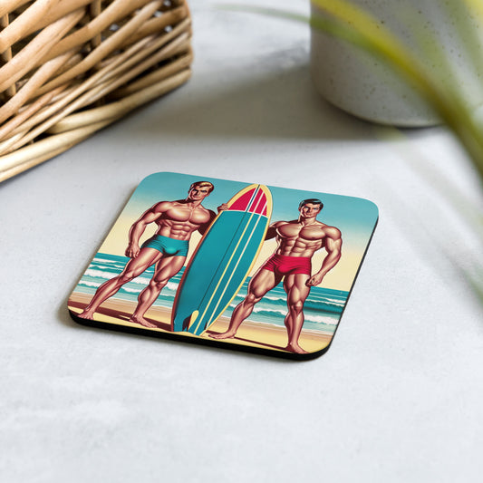 Surf Bros 2 Cork-back coaster