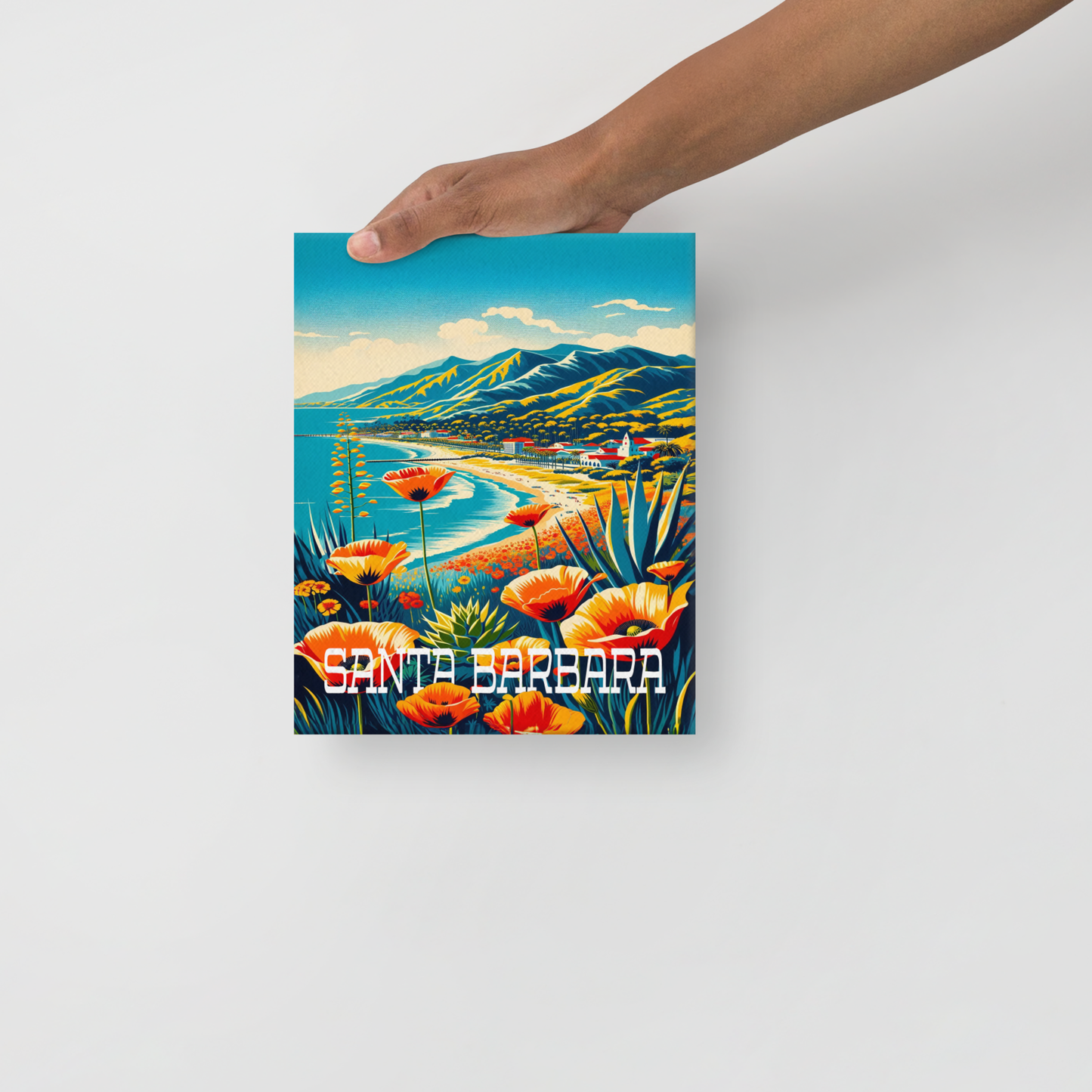 Santa Barbara Travel Poster 8x10" Thin canvas