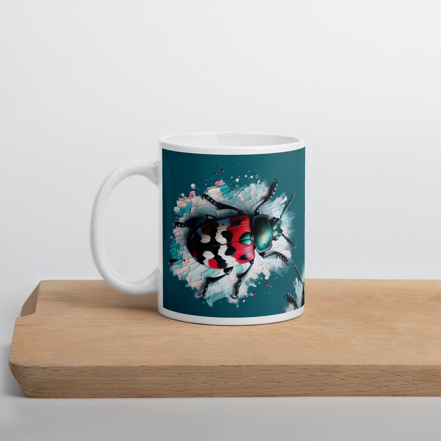 Beetle Juice 1 White glossy mug